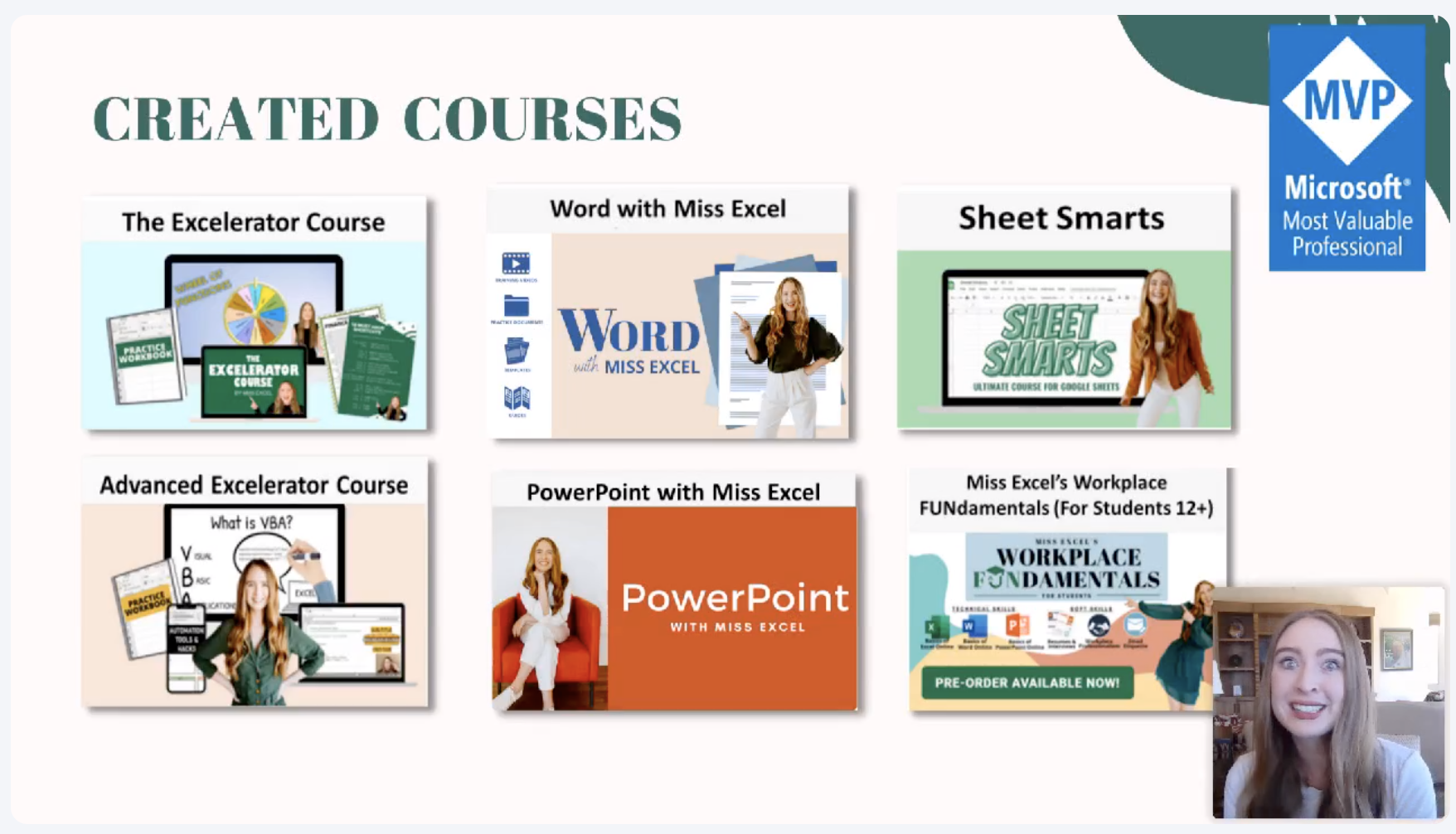 Miss Excel's Free Excel Webinar Training Course