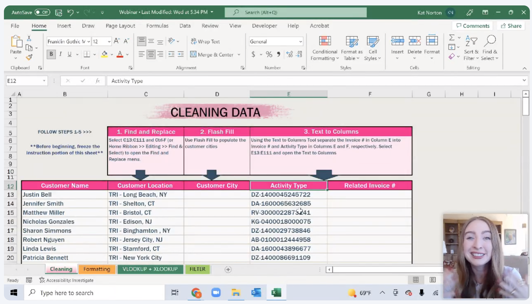 Miss Excel's Free Excel Webinar Training Course